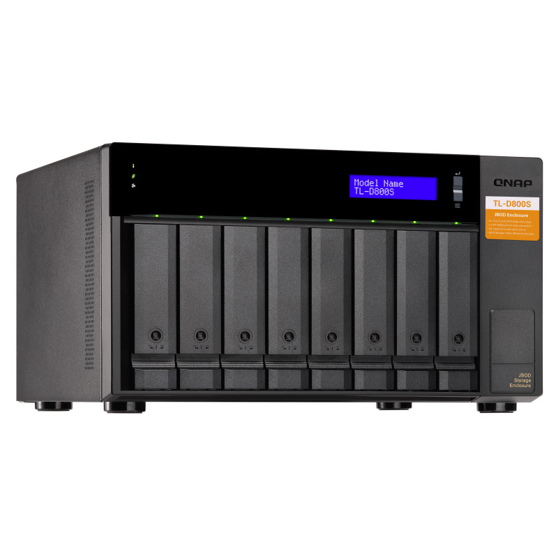 QNAP威联通TL-D800S八盘桌上型多通道 SATA 6Gb/s JBOD 效能网络存储器扩充设备nas扩展柜